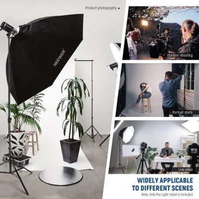 neewer 400cm  25-30-35-40mm air cushion light stand _ black